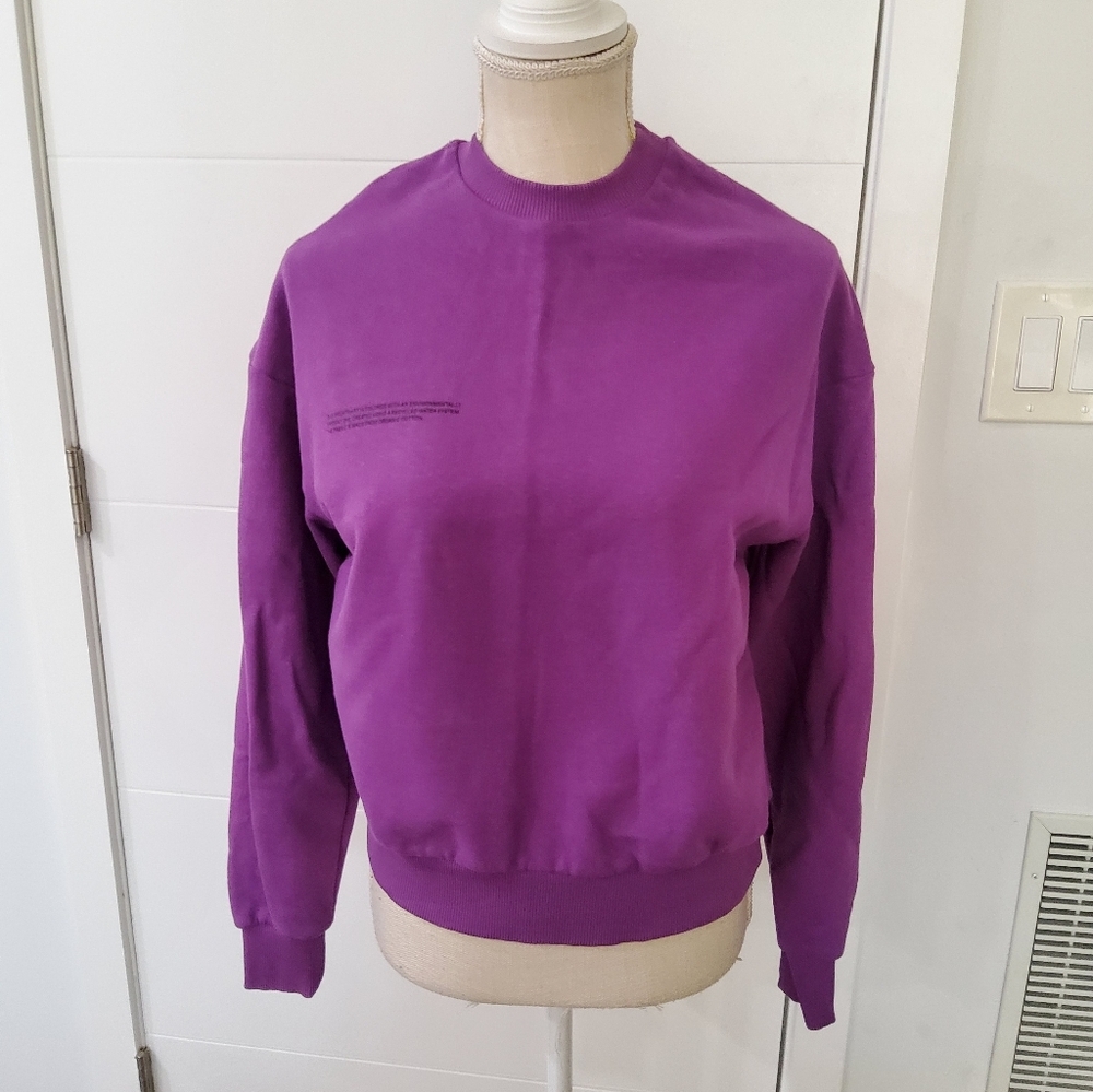 PANGAIA 365 Heavyweight Purple Crewneck Sweatshirt Size XXS